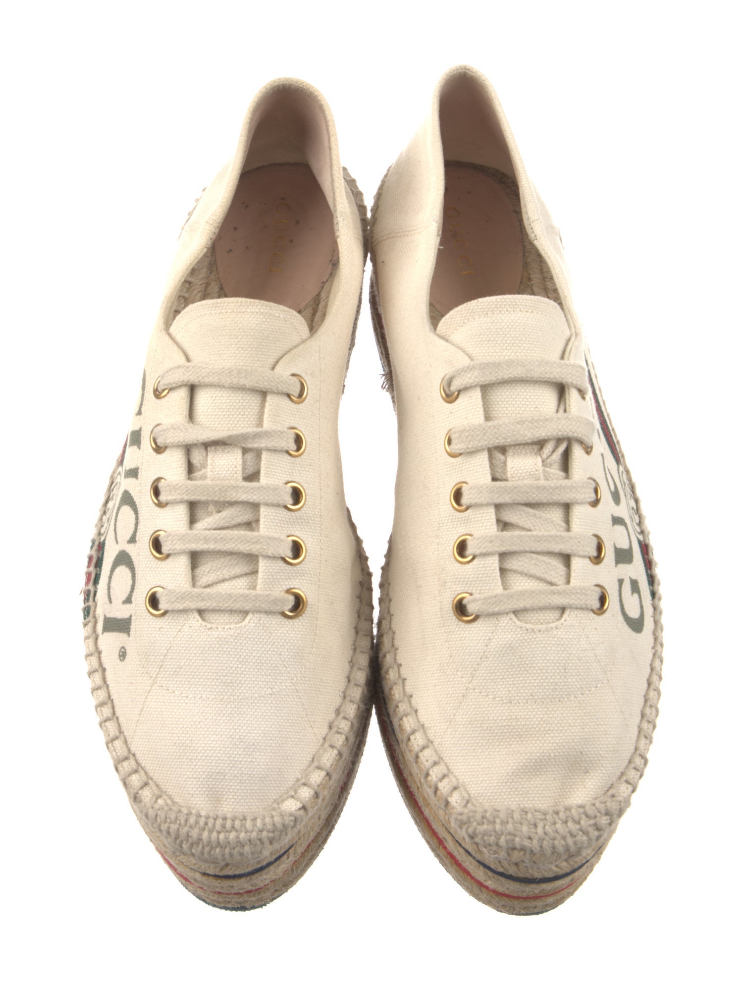 Gucci Web Accent Canvas Espadrille Sneakers